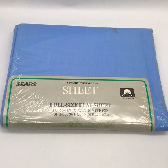 Sears Bedding Vintage Sears Fullsize Flat Premapress Sheet Flat